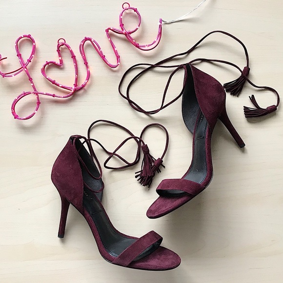 Michael kors rosemary burgundy laceup suede sandal - Picture 3 of 5